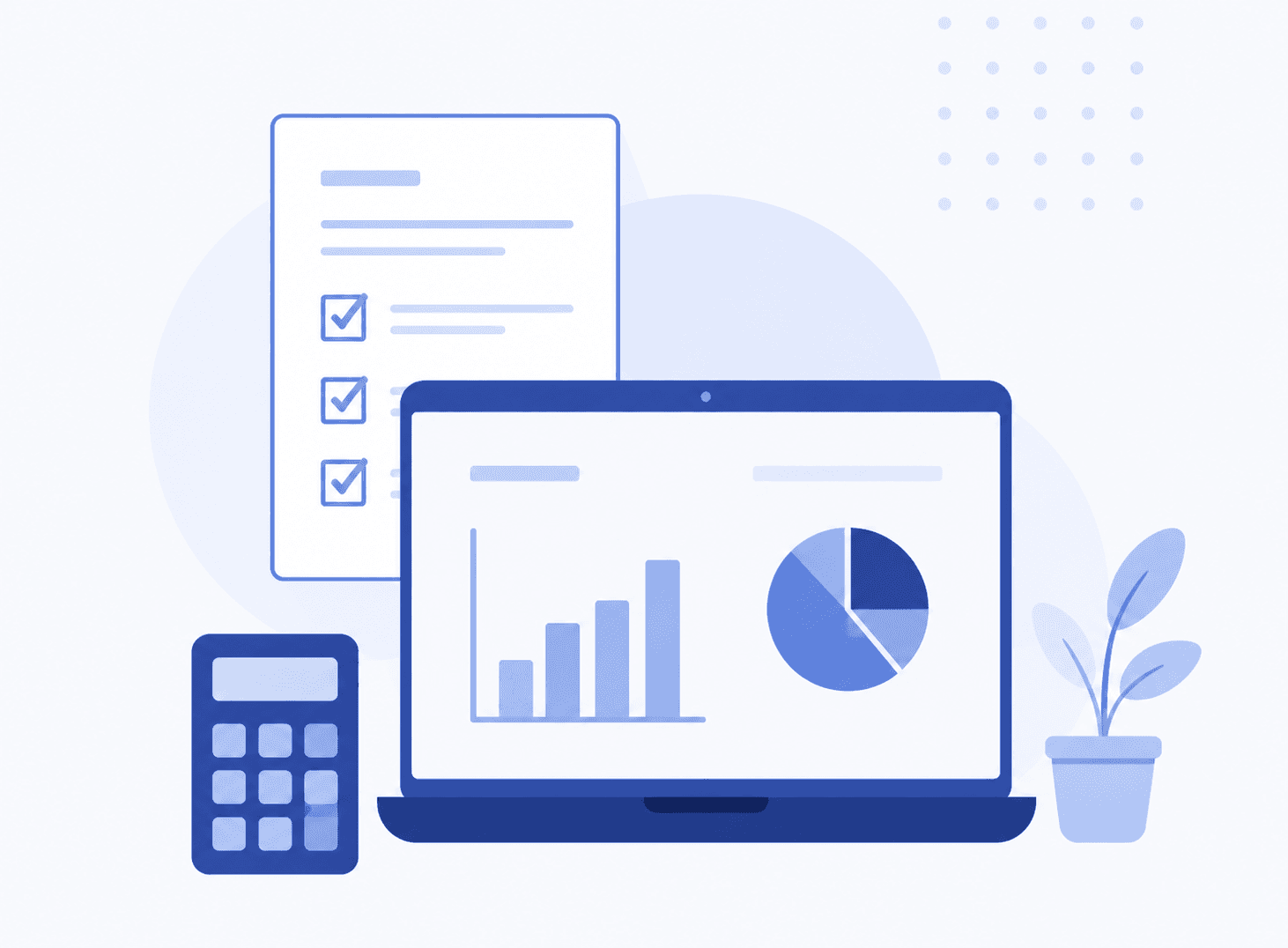 Ledgerline financial reporting and bookkeeping illustration